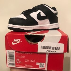 Black panda (black and white) Nike low dunks